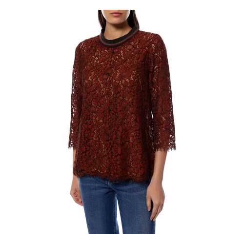 Блуза женская KAFFE 10503378 коричневая 38 EU в Benetton