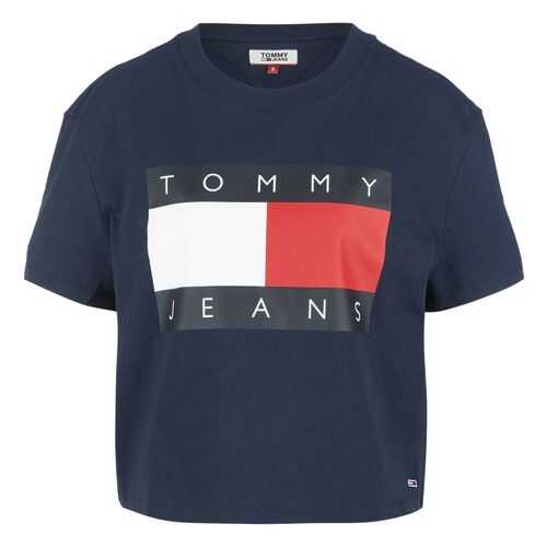 Футболка женская Tommy Jeans DW0DW07153 C87 синяя S в Benetton