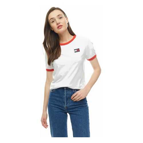 Футболка женская Tommy Jeans DW0DW07226 YA2 белая XXS в Benetton